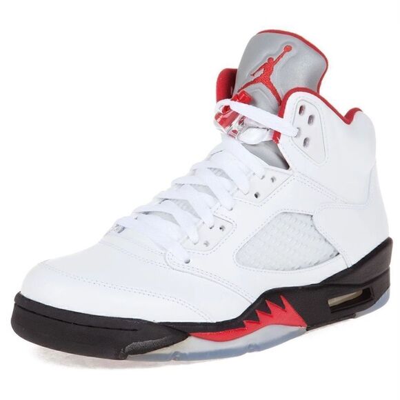 Jordan 5 Retro Fire Red Silver Tongue (2020) (GS) Boys size 13c - Picture 1 of 7
